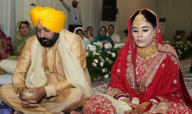 एक दूजे के हुए सीएम भगवंत मान और गुरप्रीत कौर,सामने आयी तसवीरें।