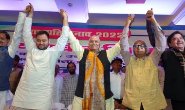 राष्ट्रपति चुनाव यूपीए के उमीदवार यशवंत सिन्हा पटना के दौरे पर आए थे।