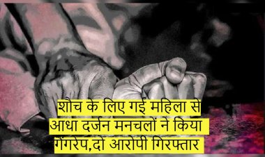 शौच के लिए गई महिला से आधा दर्जन मनचलों ने किया गैंगरेप,दो आरोपी गिरफ्तार