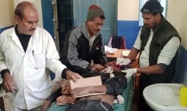 नवादा में अनियंत्रित ट्रक ने मैजिक में मारा टक्कर, दो मजदूरों की हालत गंभीर