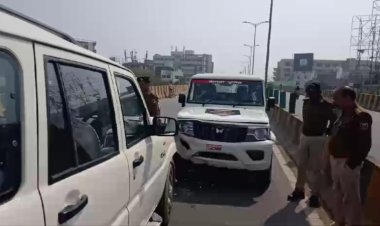 पटना में दो पुलिस जिप्सी की आमने-सामने भिड़ंत, ओएसडी और DSP घायल