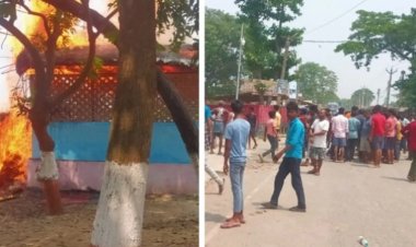 बिहार में पुलिस हिरासत में जीजा-साली की मौत के बाद बवाल, ग्रामीणों ने जमकर बरसाए पत्थर, लगाई आग, कई पुलिस वाले घायल