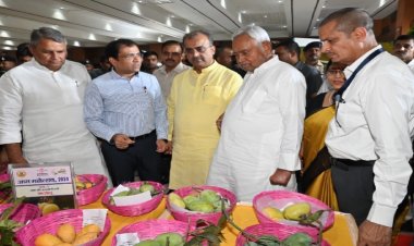 मुख्यमंत्री नीतीश कुमार ने किया आम महोत्सव का उद्घाटन, रंग-बिरंगे आमों के प्रजातियों की ली विशेष जानकारी