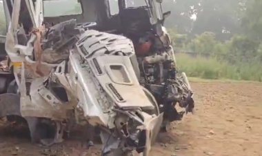 पटना में दो हाइवा ट्रकों के बीच आमने-सामने टक्कर, एक चालक की मौत