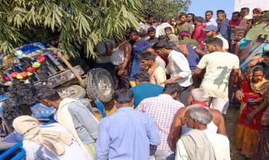 बिहार में भीषण सड़क हादसा, ट्रैक्टर ने टोटो को रौंद डाला, महिला समेत दो की मौत, आधा दर्जन घायल