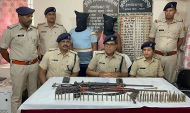 मेकरा दियारा में एसटीएफ की अपराधियों से मुठभेड़, भारी मात्रा में हथियार और गोलियों के साथ दो गिरफ्तार