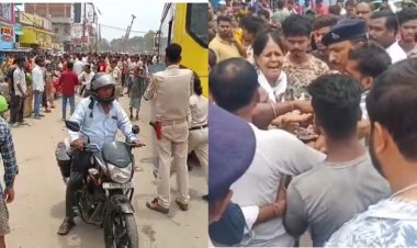 दानापुर में सड़क पार कर रही  महिला को सीएनजी बस ने रौंदा, आक्रोशित लोगों ने की तोड़फोड़, सड़क जाम