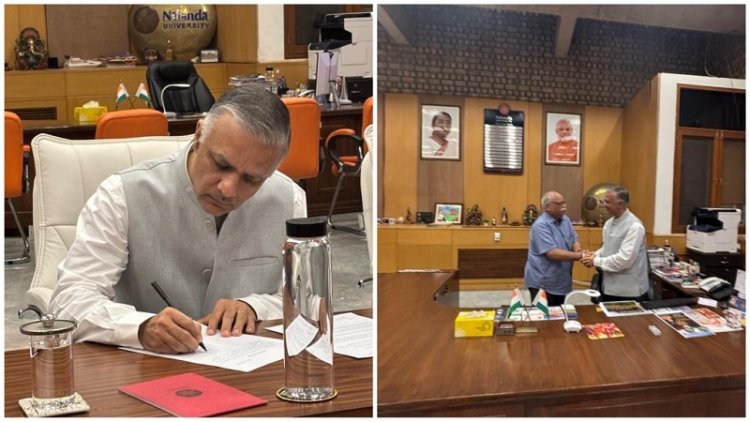 प्रोफेसर सचिन चतुर्वेदी ने नालंदा विश्वविद्यालय के कुलपति का कार्यभार संभाला