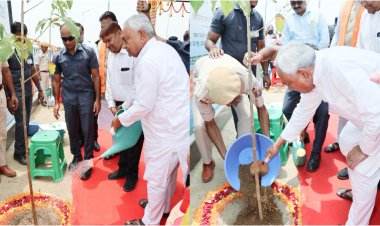 विश्व पर्यावरण दिवस पर मुख्यमंत्री नीतीश कुमार ने जेपी गंगा पथ पर किया पौधारोपण