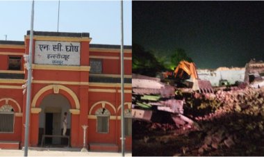 एलिवेटेड सड़क निर्माण के लिए तोड़ा गया एनसी घोष इंस्टीट्यूट, रेल कर्मचारियों और कलाकारों में भारी निराशा