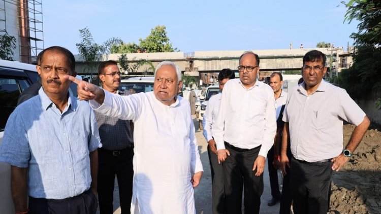 मुख्यमंत्री ने बख्तियारपुर इंजीनियरिंग कॉलेज के पास आरओबी, प्रशासनिक भवन के निर्माण कार्य का किया निरीक्षण