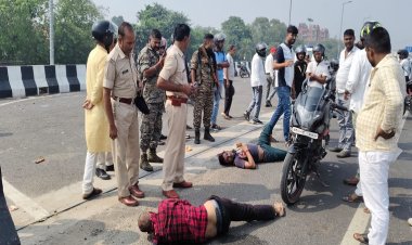 राजधानी पटना के मरीन ड्राइव पर रफ्तार का कहर, भीषण सड़क हादसे में दो लोग घायल