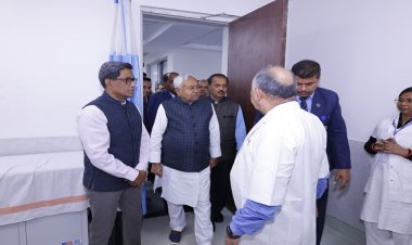 सीएम नीतीश कुमार ने घूम-घूम कर देखी पीएमसीएच की व्यवस्था, एयर एम्बुलेंस लैंडिंग एरिया को लेकर दिया बड़ा निर्देश