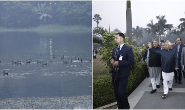 राजधानी जलाशय में गूंजने लगा प्रवासी पक्षियों का कलरव, मुख्यमंत्री नीतीश कुमार ने भी किया अवलोकन