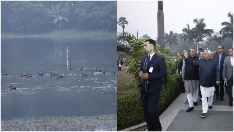 राजधानी जलाशय में गूंजने लगा प्रवासी पक्षियों का कलरव, मुख्यमंत्री नीतीश कुमार ने भी किया अवलोकन