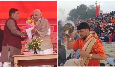 संघ के 100 वर्ष पूरे होने पर पटना के रामजीचक गंगा घाट पर भव्य आरती, राज्यपाल भी हुए शामिल