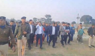 सीएम के दौरे को लेकर झंझारपुर में  तैयारियां तेज ,डीएम ने मेडिकल कॉलेज से लेकर हेलीपैड तक का लिया जायजा.