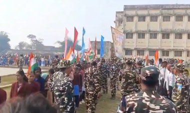 वंदे मातरम  के 150 वर्ष पुरे होने पर नेपाल सीमा पर गीत का आयोजन