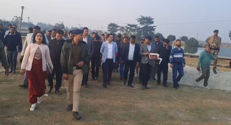 CM नीतीश के पहुँचने से पहले तैयारी तेज,  मधुबनी डीएम ने लिया जायजा