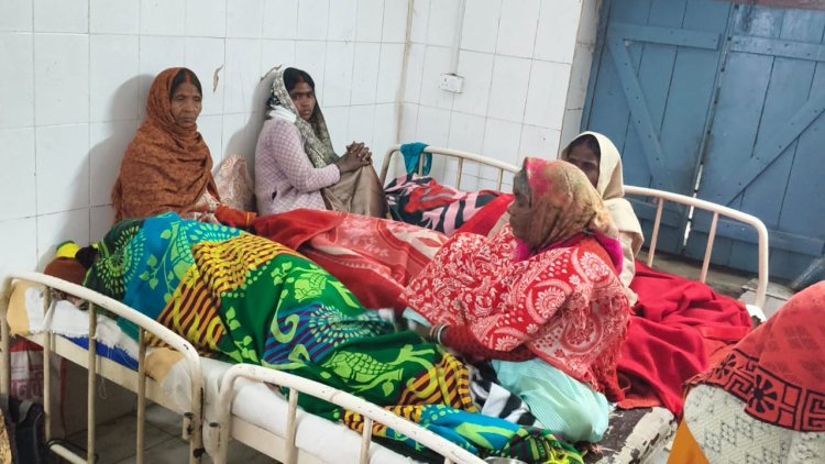 नवादा के सिरदला पीएचसी में नसबंदी शिविर में बड़ी लापरवाही ,ठंड से मरीज परेशान डॉक्टर-नर्स नदारद