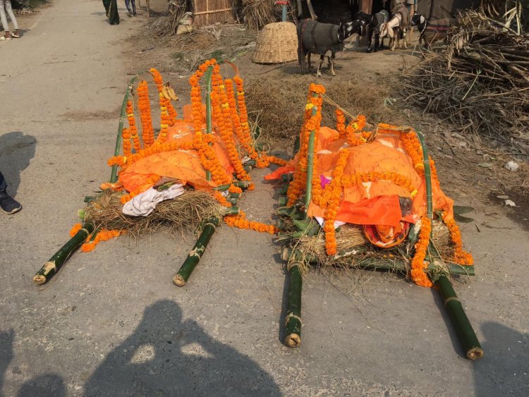 95 साल में पति का निधन, शव के पास रोते-रोते 90 साल की पत्नी ने भी तोड़ा दम एक साथ निकली शव यात्रा