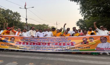 बीजेपी अति पिछड़ा प्रकोष्ठ द्वारा महिला आरक्षण के समर्थन में आक्रोश मार्च