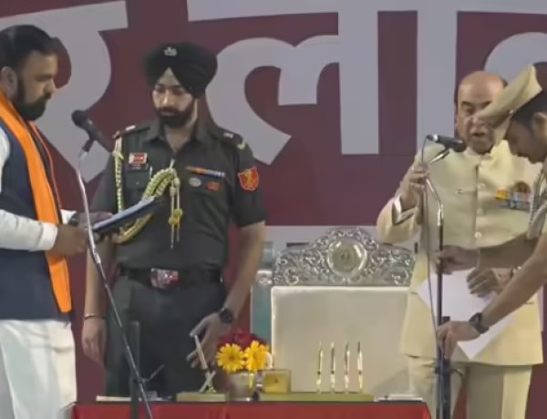 बिहार के 24वें मुख्यमंत्री बने सम्राट चौधरी, डिप्टी सीएम विजय चौधरी-बिजेंद्र यादव ने भी ली शपथ, लोकभवन में हुआ राजतिलक