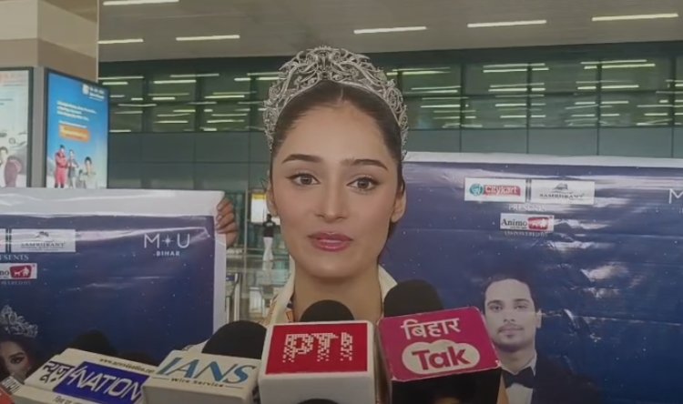 मिस यूनिवर्स इंडिया मनिका विश्वकर्मा पहुंची पटना, चखेंगी लिट्टी-चोखा का स्वाद, लड़कियों को दिया प्रेरणादायी संदेश