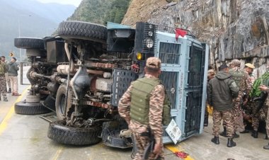 गांदरबल सड़क हादसा: CRPF का वाहन दुर्घटनाग्रस्त, 6 जवान हुए घायल