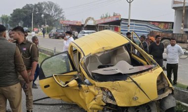 कौशांबी में भीषण सड़क हादसा: पंचर टायर बदलते समय ट्रक ने मारी टक्कर, 4 लोगों की मौत
