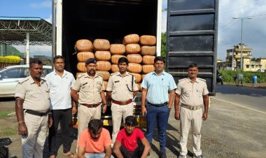नवादा बॉर्डर पर 280 किलो गांजा जब्त! पंजाब नंबर मिनी कंटेनर से तस्कर गिरफ्तार